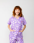 Purple Petals Scrub Set