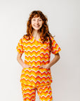 Orange Sunrise Scrub Set