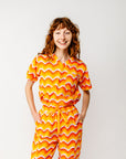 Orange Sunrise Scrub Set