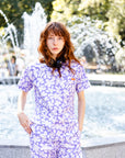 Purple Petals Scrub Set