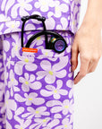 Purple Petals Scrub Set