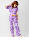 Purple Petals Scrub Set