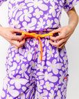Purple Petals Scrub Set