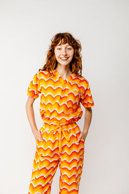Orange Sunrise Scrub Set