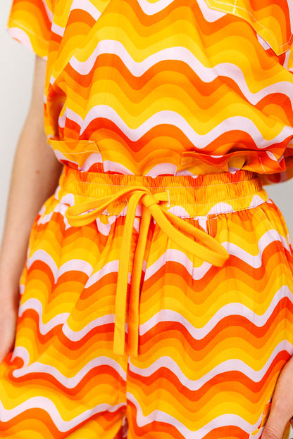 Orange Sunrise Scrub Set