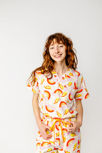 Electric Rainbow Scrub Set