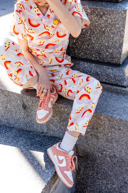 Electric Rainbow Scrub Set