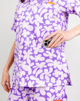 Purple Petals Scrub Set