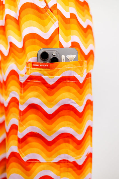 Orange Sunrise Scrub Set