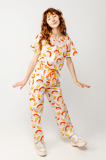 Electric Rainbow Scrub Set