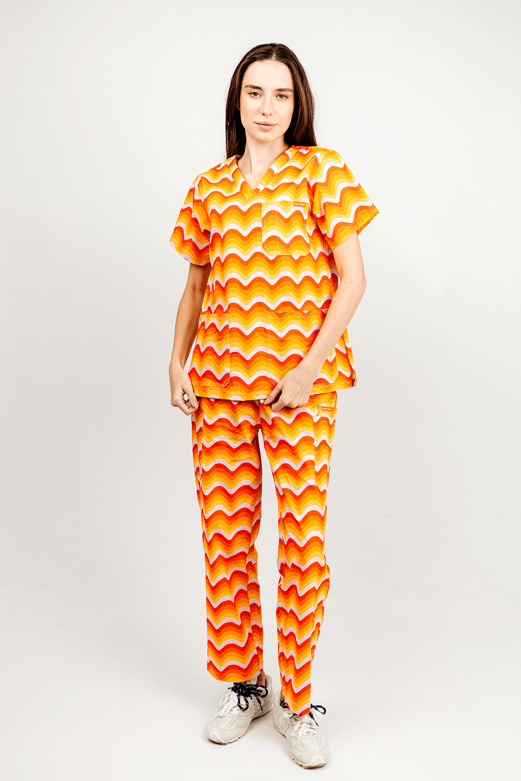Orange Sunrise Scrub Set
